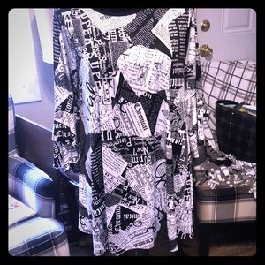 ZadieBs Layering Newspaper print Top